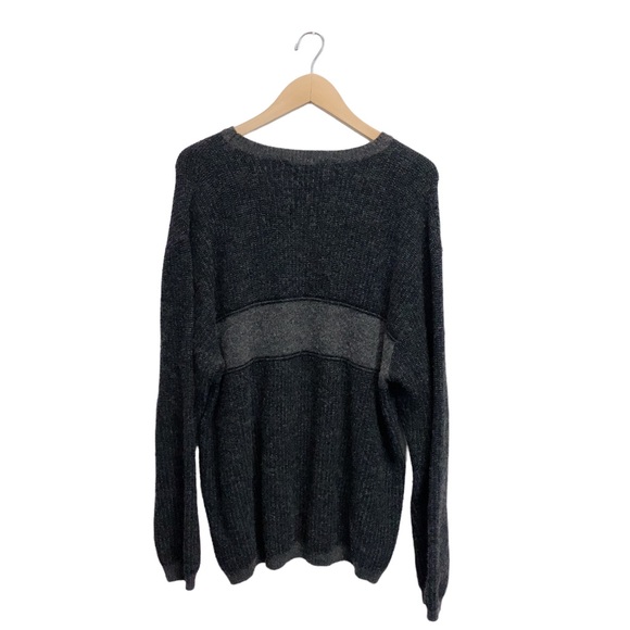 MARITHÉ + FRANCOIS GIRBAUD Men’s Large 100% Lambswool PullOver Gray Sweater - Picture 3 of 4